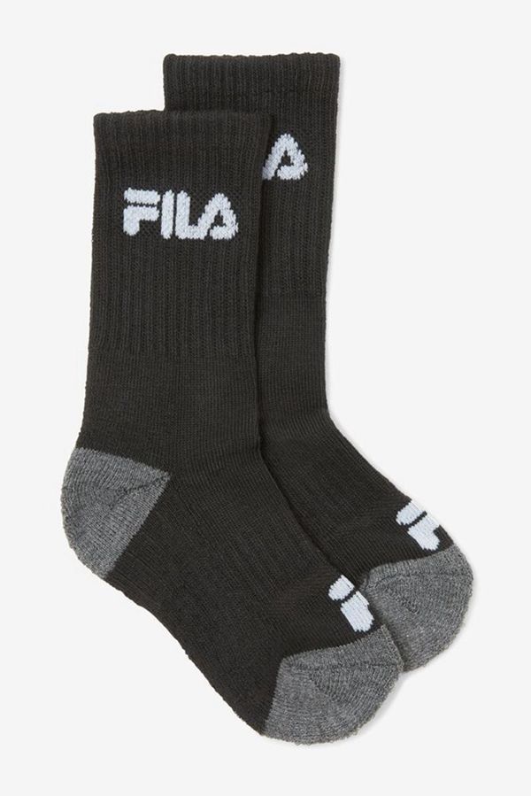 Calcetines Fila Niños Negras - Cushioned Crew 6-Pack - España 453068CDJ